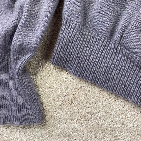 Jeff Lamb Lord Jeff Mens XL Gray V Neck Cardigan Sweater 75% Lambswool 25% Nylon - Picture 3 of 8